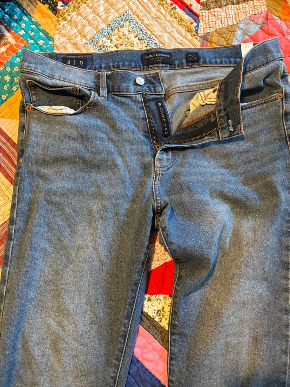 Lucky Brand Men’s athletic Slim Straight Blue Jeans 410 34x30